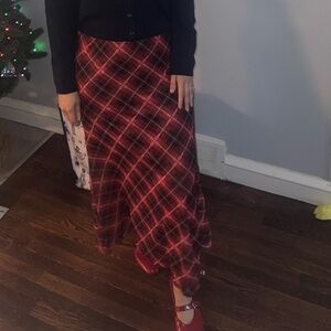Red Plaid Skirt